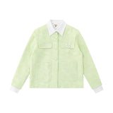 Women Jacket Loose Autumn and Winter Butterfly Lapel Button Cardigan Top