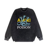 Amiri Long-Sleeve Shirt Cobra Pattern Vintage Long Sleeve T-shirt