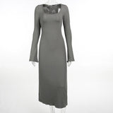 Women Dresses Summer Square Collar Dress