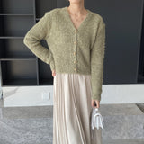 Women Cardigan Sweater Autumn Sweater Cardigan Loose Wool Sweater 3tn786