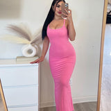 Women Dresses Spring/Summer Sexy Backless Spaghetti Straps Dress