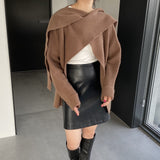 Women Cardigan Sweater Sweater Cardigan Coat Long Sleeve Loose Sweater 8t7351