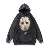 Men Hoodie Vintage Distressed Loose Terry Coat for Men and Women