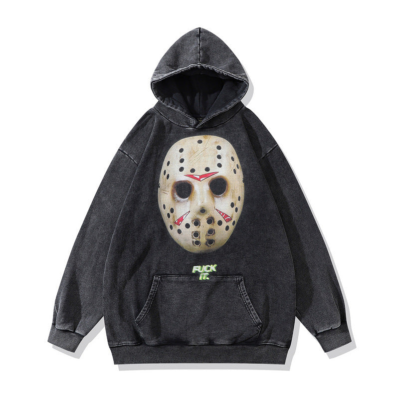 Men Hoodie Vintage Distressed Hooded Sweater for Men and Women Oversize