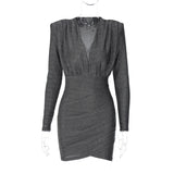 Women Dresses Autumn Sexy V-neck Long-Sleeve Dress