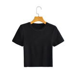 Women Sweater Knitwear Spring round Neck T-shirt Shory Style Ice Silk Pullover Knitwear T-shirt Top