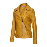 Red Leather Jacket Zipper PU Leather Jacket
