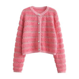 Women Sweater Knitwear Autumn and Winter Sweater Coat Women's Hollow Knitted Cardigan