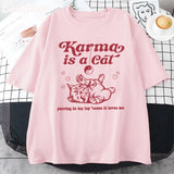 2024 Karma Is A Cat 2023 Taylor Midnights Album Tshirt Short