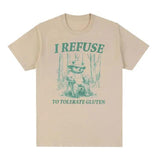 Gluten I Refuse To Tolerate  Meme Panda T Shirt Men