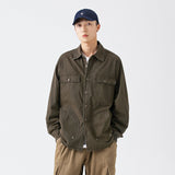 Unisex Jacket Loose Multi-Pocket Workwear Jacket