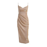 Women Dresses Spring Sexy Deep V Strap Dress
