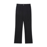 Men Sweatpants Split Slightly Flared Suit Pants Boys Straight Loose Mop Suit Pants