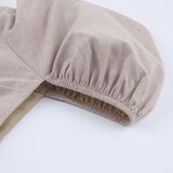 Women Dress Spring/Summer Square Collar Puff Sleeve Dress Women's Casual Short Skirt