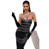 Women Dresses Rhinestone Dress Party Dress (Ont0408)