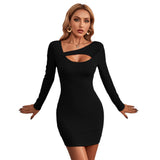Women Dress Spring and Summer Sexy Hollow Sheath Party Dress