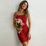 Women Dress Summer Suspender Skirt Sexy Dress