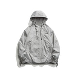 Unisex Jacket Vintage Sports Hooded Jacket Loose Casual Spring and Autumn Coat