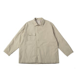 Unisex Jacket Vintage Workwear with Pocket Jacket Men Baggy Coat