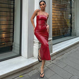 Women Dresses Spring/Summer Backless Slit Dress