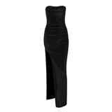 Women Dresses Winter Sexy Slit Slim Fit Dress