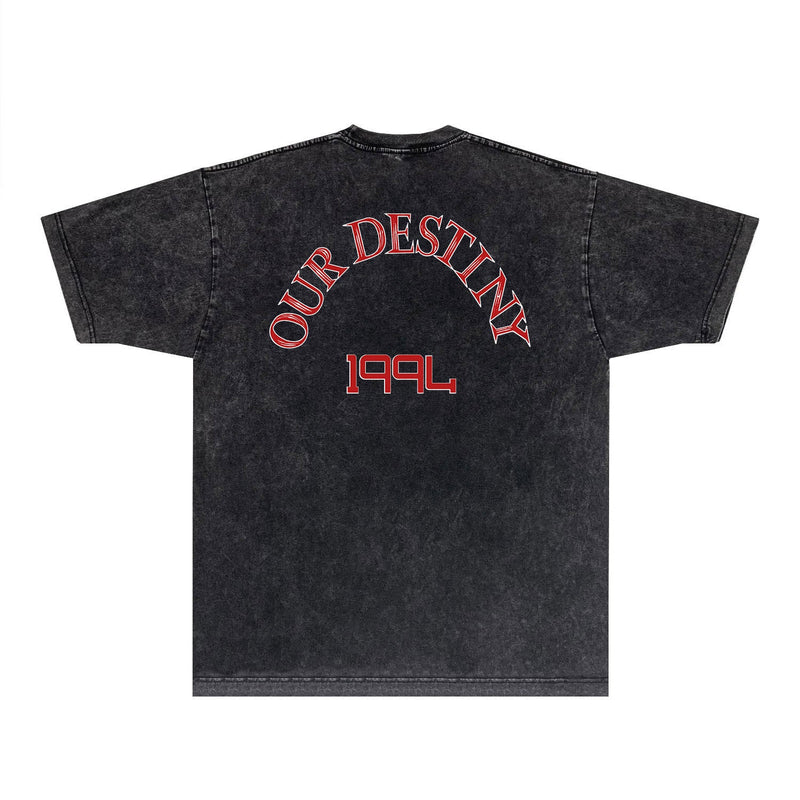 Amiri T Shirts Washed and Worn Retro Short Sleeve T-shirt