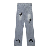 Women Pants Straight Jeans Loose Wide Leg Pants