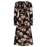 Women Date Dress Autumn and Winter round Neck Dress