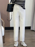 Women Sweatpants Spring Loose Split Suit Pants