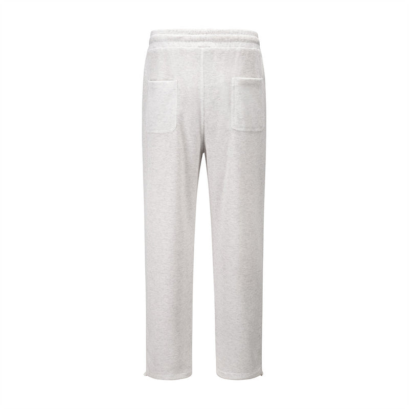 Men Sweatpants Rivet Stitching Sports Pants Loose Straight Casual Pants Solid Color Drawstring Jogger Pants Trousers