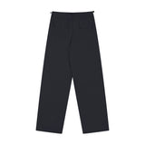 Men Sweatpants Pleated Casual Straight Trousers Loose Sports Drawstring Ankle Banded Pants