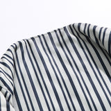 Unisex Winter Cotton Coat Vertical Stripes Collarless Cotton-Padded Clothes Retro Loose Cotton Coat