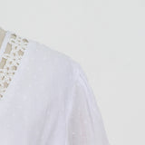 Women Dresses Short Skirt Hollow out V-neck Dress (Qymy0409)
