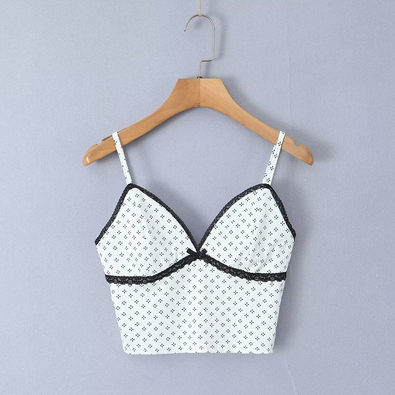 Women Dresses Summer Strap Tube Top Printed Slim Skirt Suit (Xds0414)