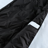 Unisex Winter Cotton Coat Zipper Pocket Decorative Hooded down Jacket Retro Loose down Jacket