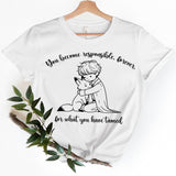 2024Little Prince and Fox Print T-Shirt for Womens TShirts