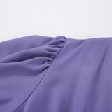 Women Dress Elegant Lantern Sleeve Chiffon Dress