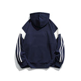Unisex Hoodie Autumn Contrast Color Stripe Hooded Sweater