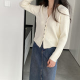 Women Cardigan Sweater Spring Cardigan Coat V-neck Buttons Sweater Coat Y948