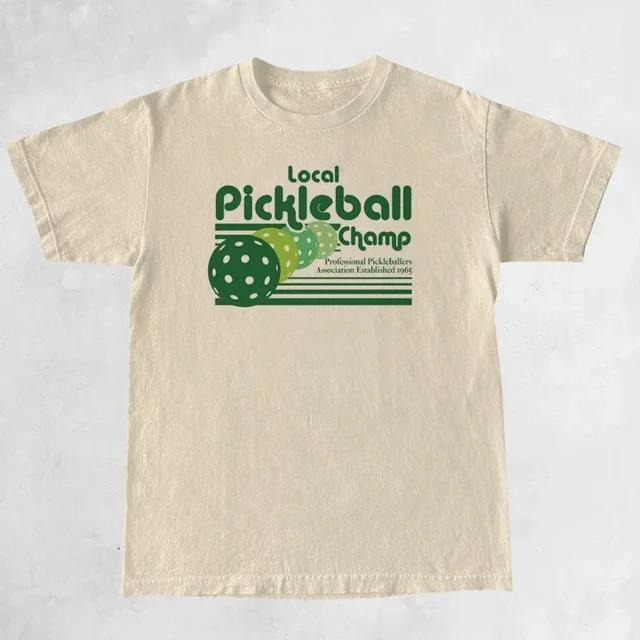 Pickleball Lover T Shirt Local Pickleball Champ Retro