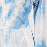 Women Dresses Summer Stand Collar Tie-Dye Dress (Qymy0409)