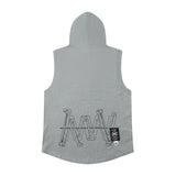 Men Vest Spring/Summer Hooded Sleeveless T-shirt Loose Hip Hop Vest for Men and Women