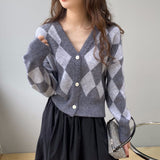 Women Cardigan Sweater V-neck Cardigan Coat Sweater Cropped Top 8t7230