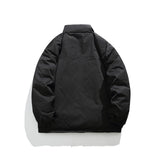 Unisex Winter Cotton Coat Three-Dimensional Pocket Decoration Workwear Cotton Coat Retro Stand-up Collar Cotton-Padded Clothes