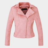Women Leather Jacket Motorcycle Clothing Fall Leather Jacket Coat