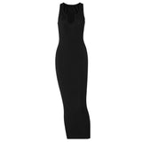 Women Dresses Sexy Dress Summer Sexy U Collar Sleeveless Slim Fit Skirt