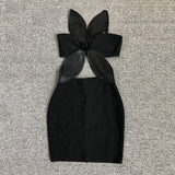 Women's Evening Dress Sexy Cutout Midriff Outfit Hip Skirt Bandage Dress