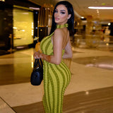 Women Dresses Spring Slim-Fitting Backless Sleeveless Dress