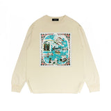 Amiri Long Sleeve Shirt Fashion Brand Long Sleeve Long-Sleeved T-shirt Blouse