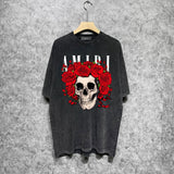 Amiri T-shirt Washed and Worn Retro Short Sleeve T-shirt